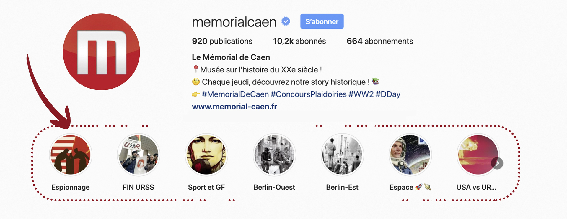 Story Instagram Mémorial de Caen