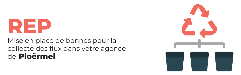 REP - Mise en place de bennes pour la collecte des flux dans votre agence de Ploërmel