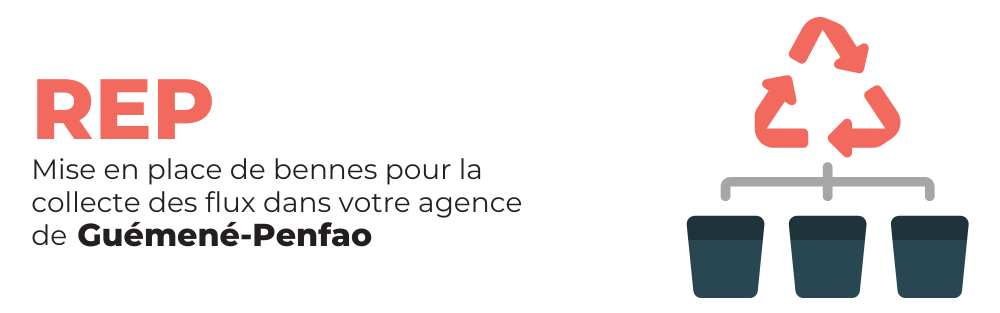 REP - Mise en place de bennes pour la collecte des flux dans votre agence de Guémené