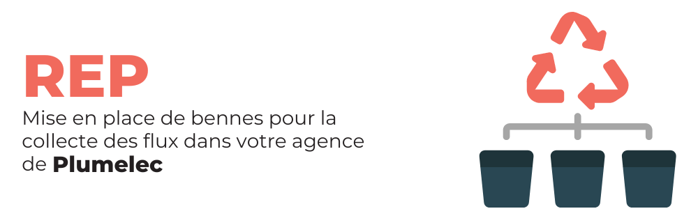 REP - Mise en place de bennes pour la collecte des flux dans votre agence de Plumelec