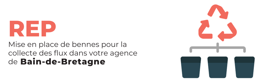 REP - Mise en place de bennes pour la collecte des flux dans votre agence de Bain de Bretagne