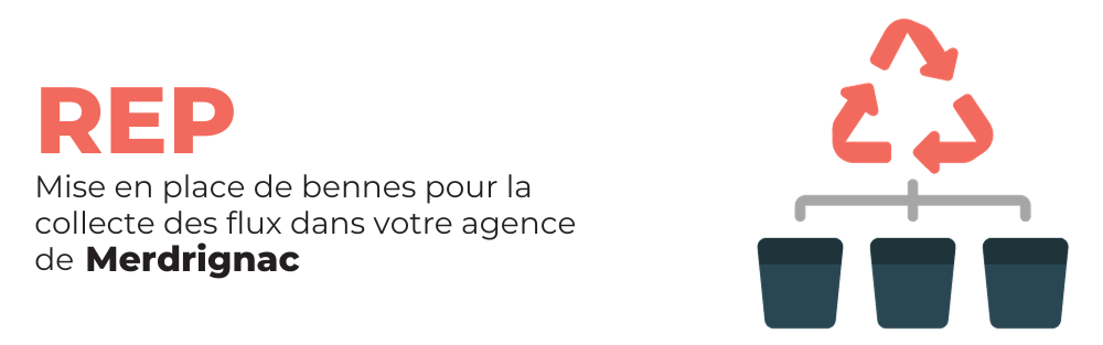 REP - Mise en place de bennes pour la collecte des flux dans votre agence de Merdrignac